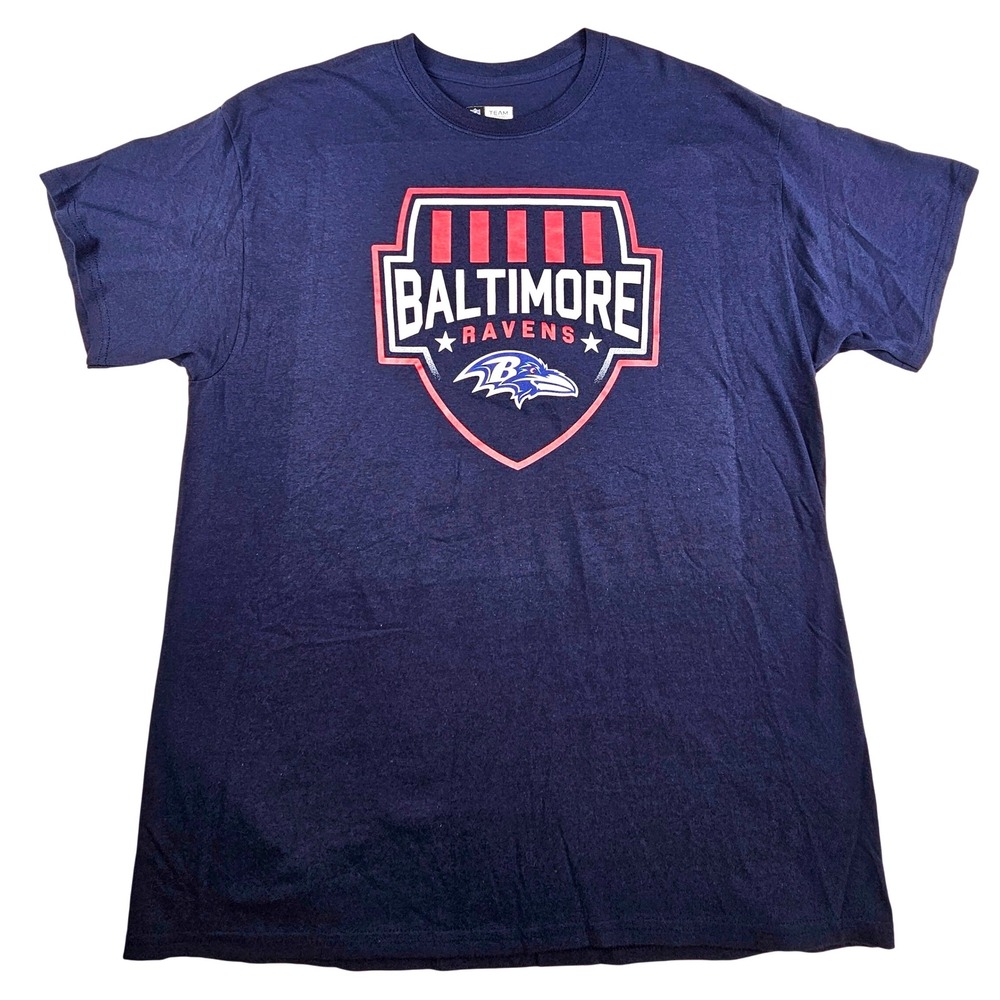 Baltimore Ravens NFL Team Apparel Navy Blue Mens XL Graphic T Shirt